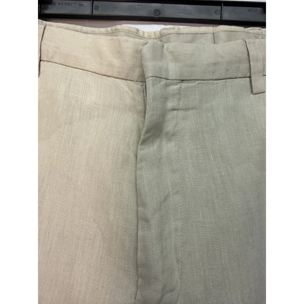 Banana Republic Men's Beige 100 %Linen Gavin Fit Chino Dress Pants 33x32